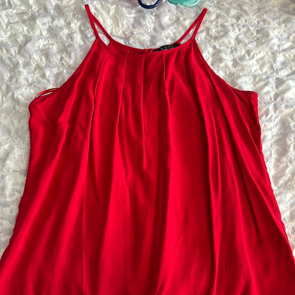 Red thank top